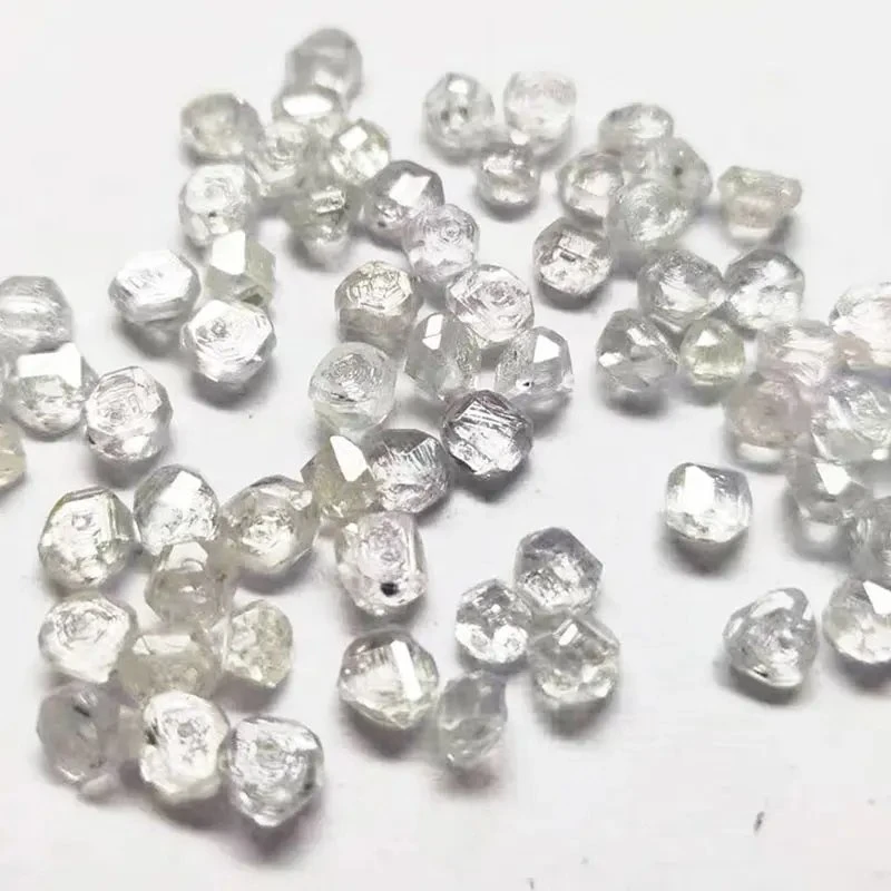 Diamante bruto Natural tamanho grande único diamante cinzento bruto não cortado Contas soltas de 3 mm 4 mm