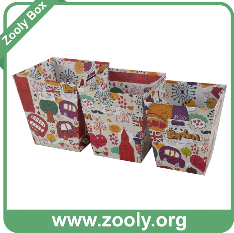 Cheap Cardboard Paper Trash Box Set 3 / Nesting Trash Boxes