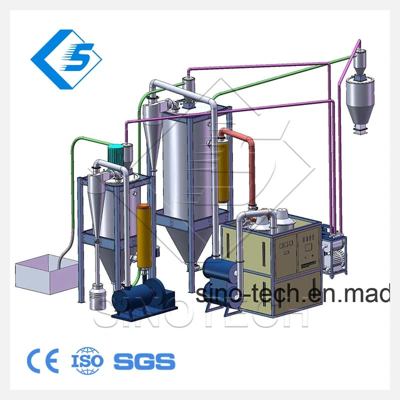 Sinotech Air Flow Drier Plastic Crystallizer Hopper Dryer Crystal Pet Flakes Pet Crystallization Drier