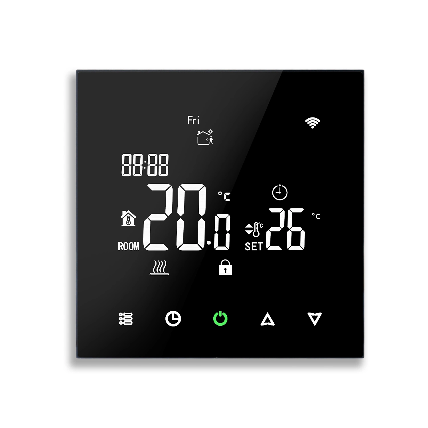 Controlador Digital de Temperatura Design com tela de LCD Sala de WiFi o Termostato