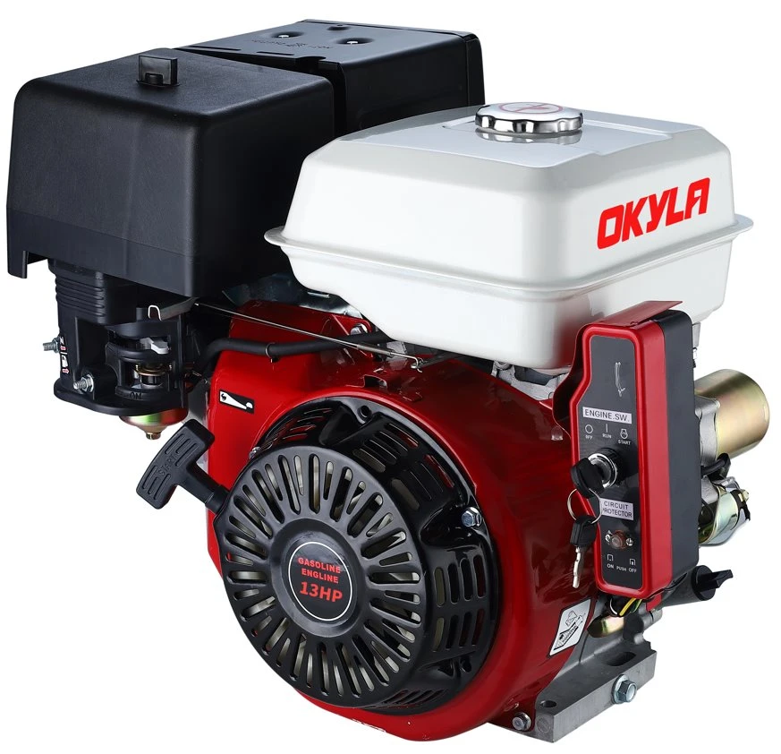 محرك بنزين Okyla 13HP القوي مع بادئ التشغيل الكهربائي