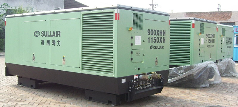 Sullair 900xhh/1150xh Rotary Screw Portable Air Compressor Used Air Compressor