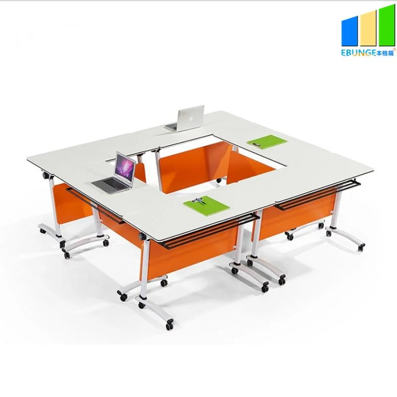 Office Meeting Sliding Movable Adjustable Conference Room Stackable Folding for Training Tables