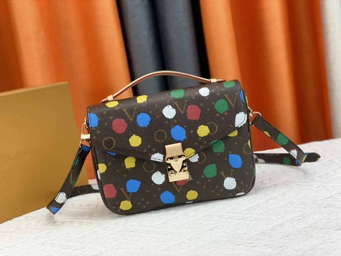 Genuine Leather Shoulder Bag Totes S-Lock Multicolor DOT Luxurys Bags Lady Handbags Messenger Crossbody Chain Totes Wallet