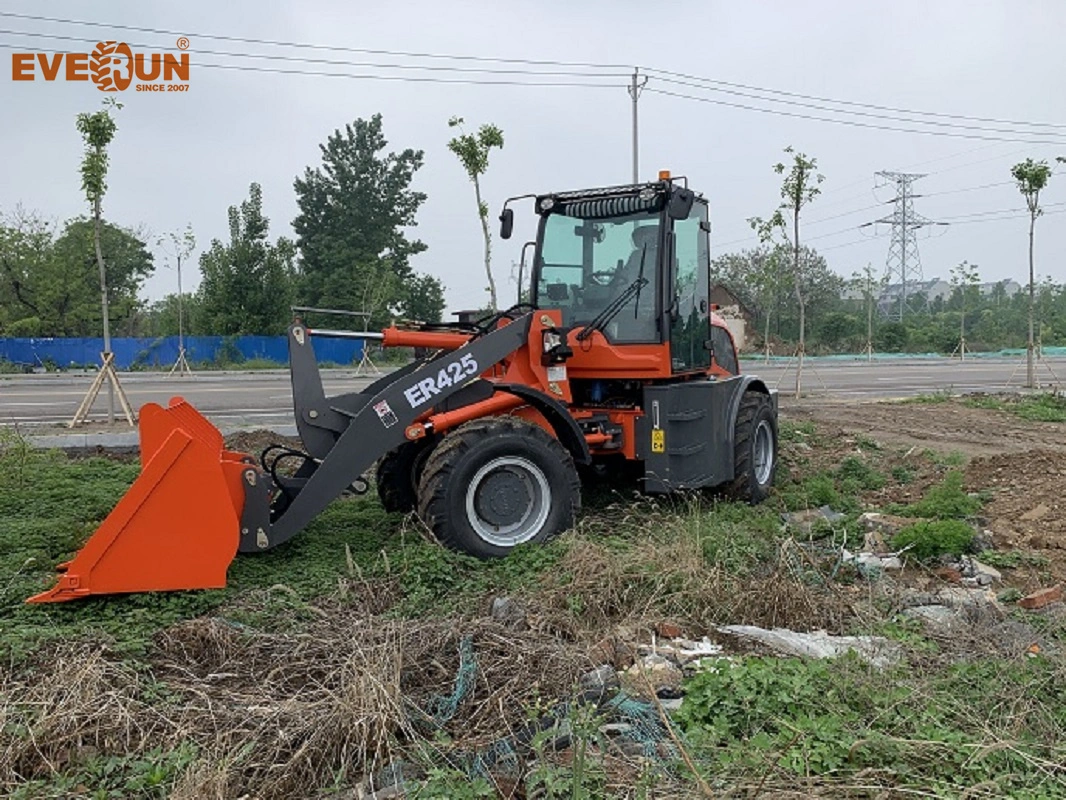 Everun CE Approved Er425 2.5ton Earth-Moving Machinery Multifunction Compact Articulated Front End Mini Wheel Loader