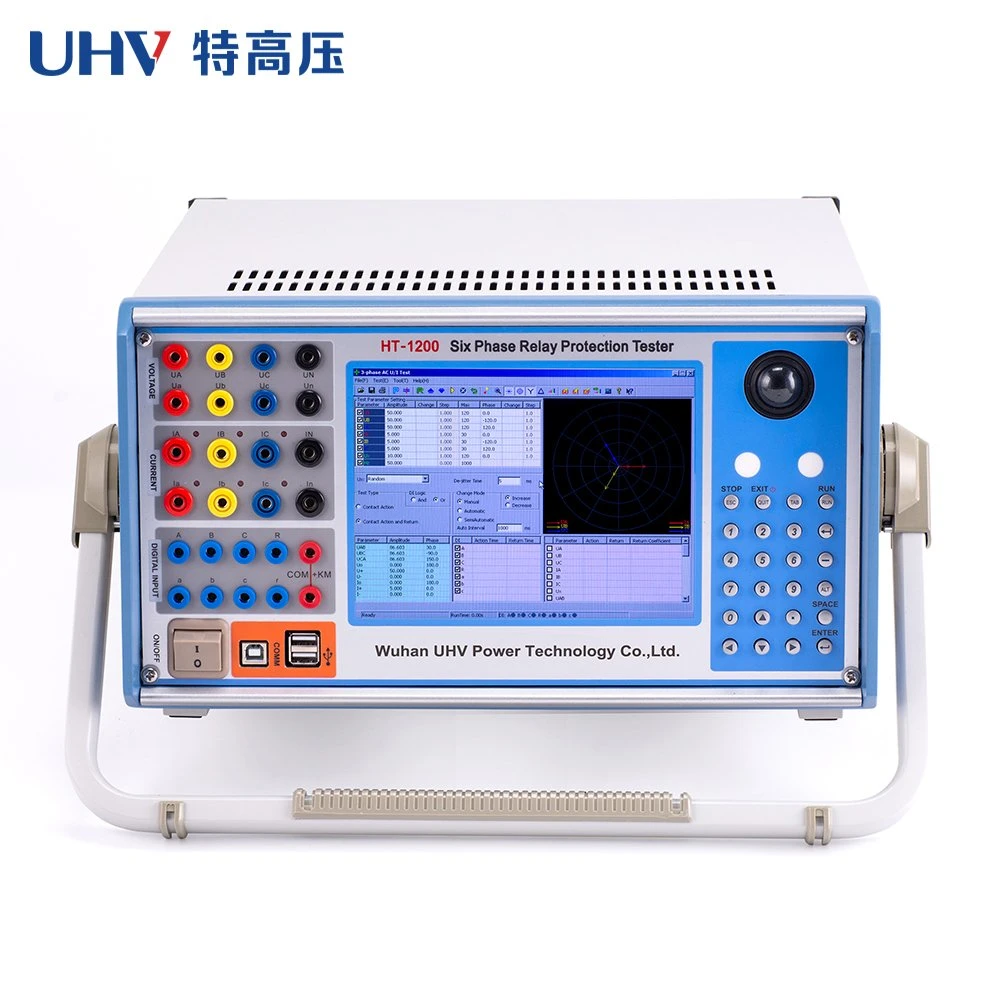 Ht-1200 6 Phase Microcomputer Protection Relay Tester Electrical Primary Current Injection Test Set