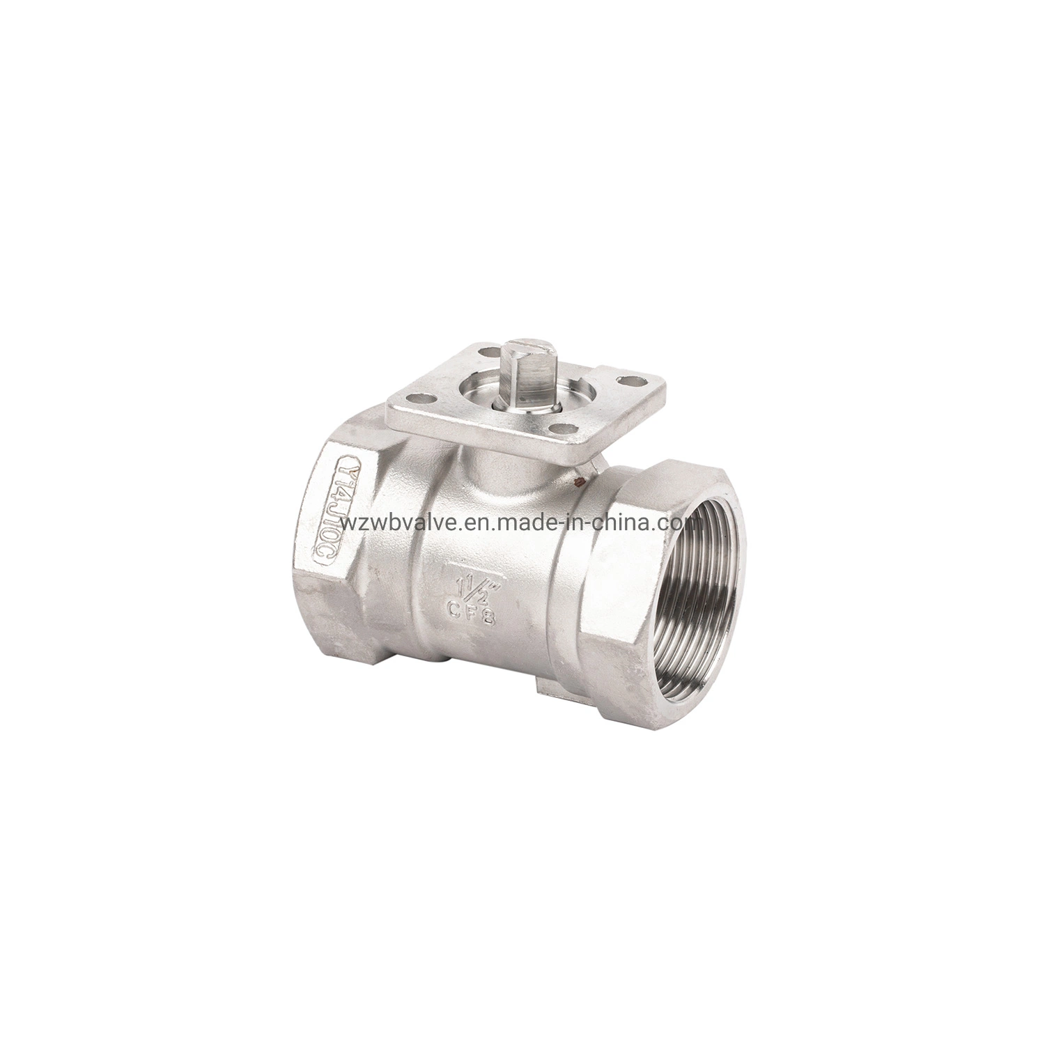 ISO 2PC Casting Stainless Steel High Platform Ball Valve