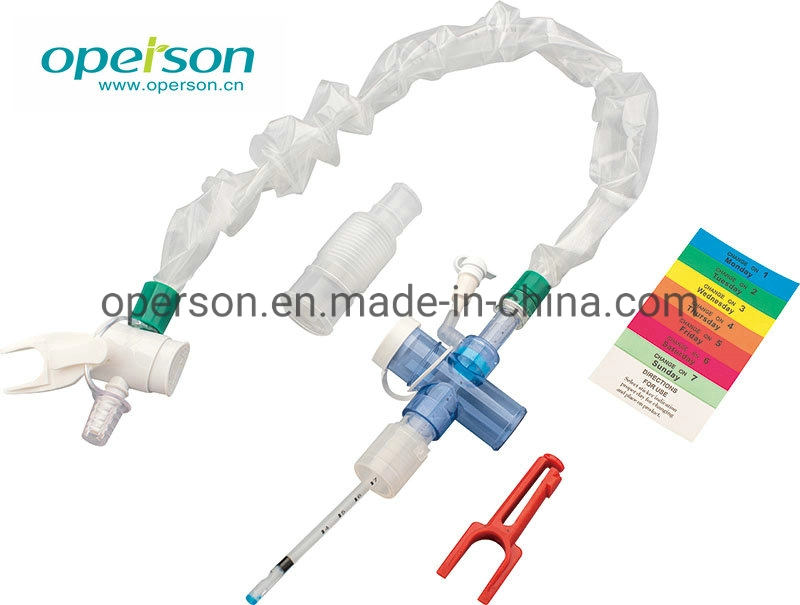 Sterile Medical Disposable 72h/24h Closed Suction Catheter for Tracheostomy