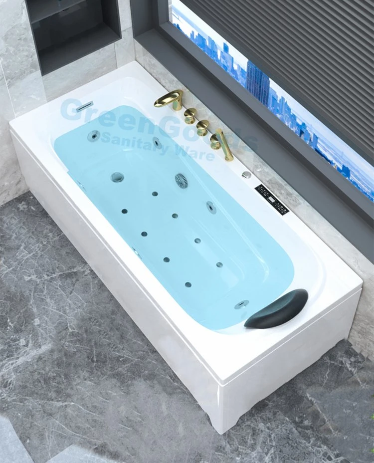 CE Bathrooms Shower Tubs Hydro SPA Whirlpool Massage Bathtub with LED Lights