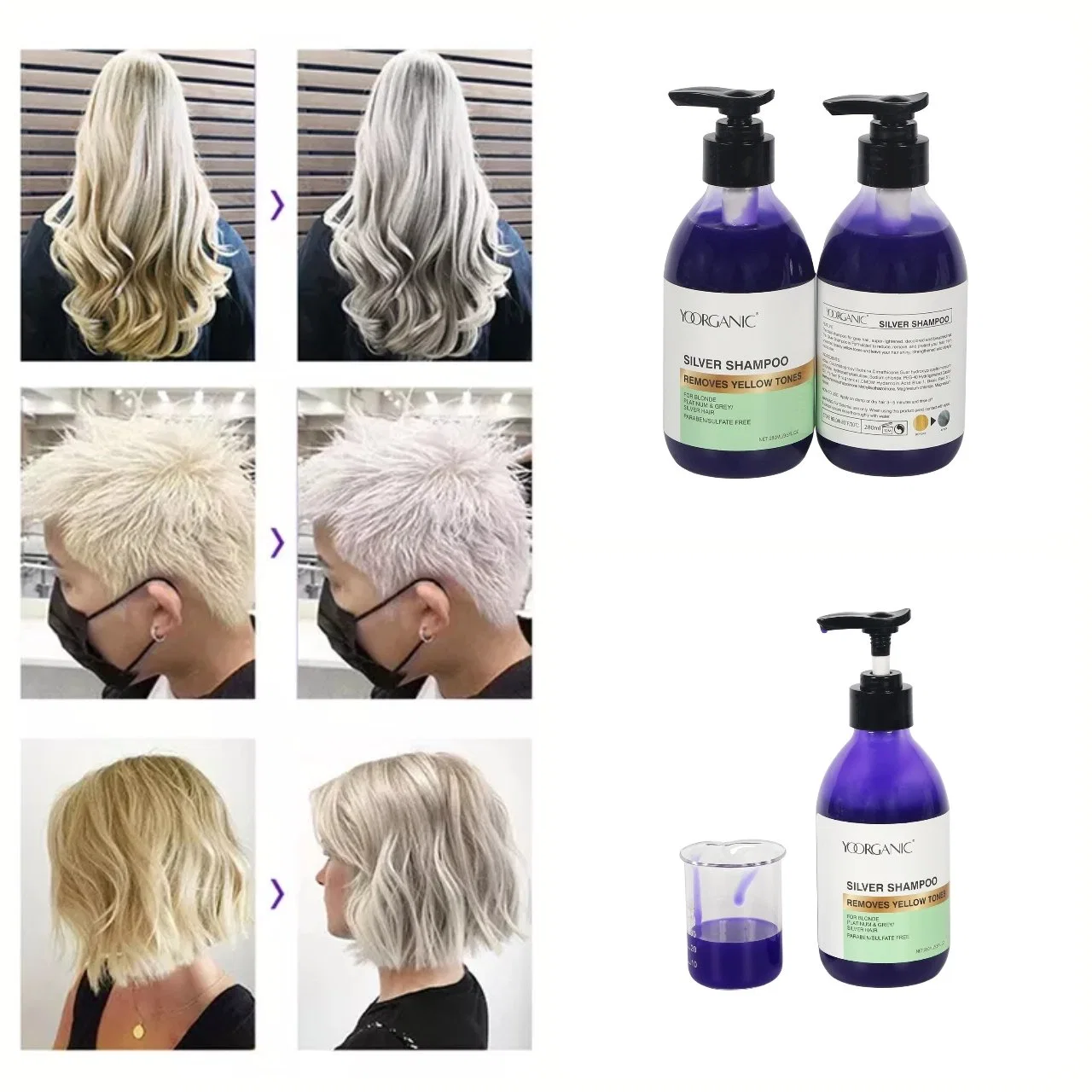 Factory Wholesale/Supplier Silver Hair Shampoo Salon Special Purple Shampoo