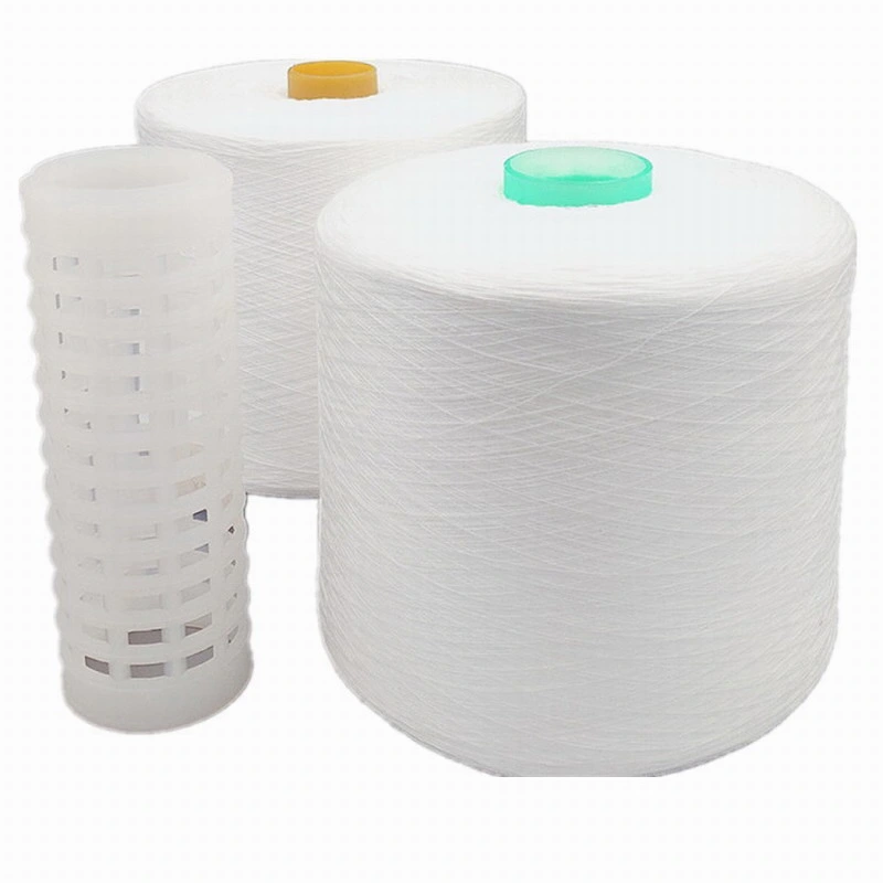 China Textile Manufacturer Wholesale/Supplier Raw White Spun Polyester Yarn 42s/2 Tfo Sewing Thread