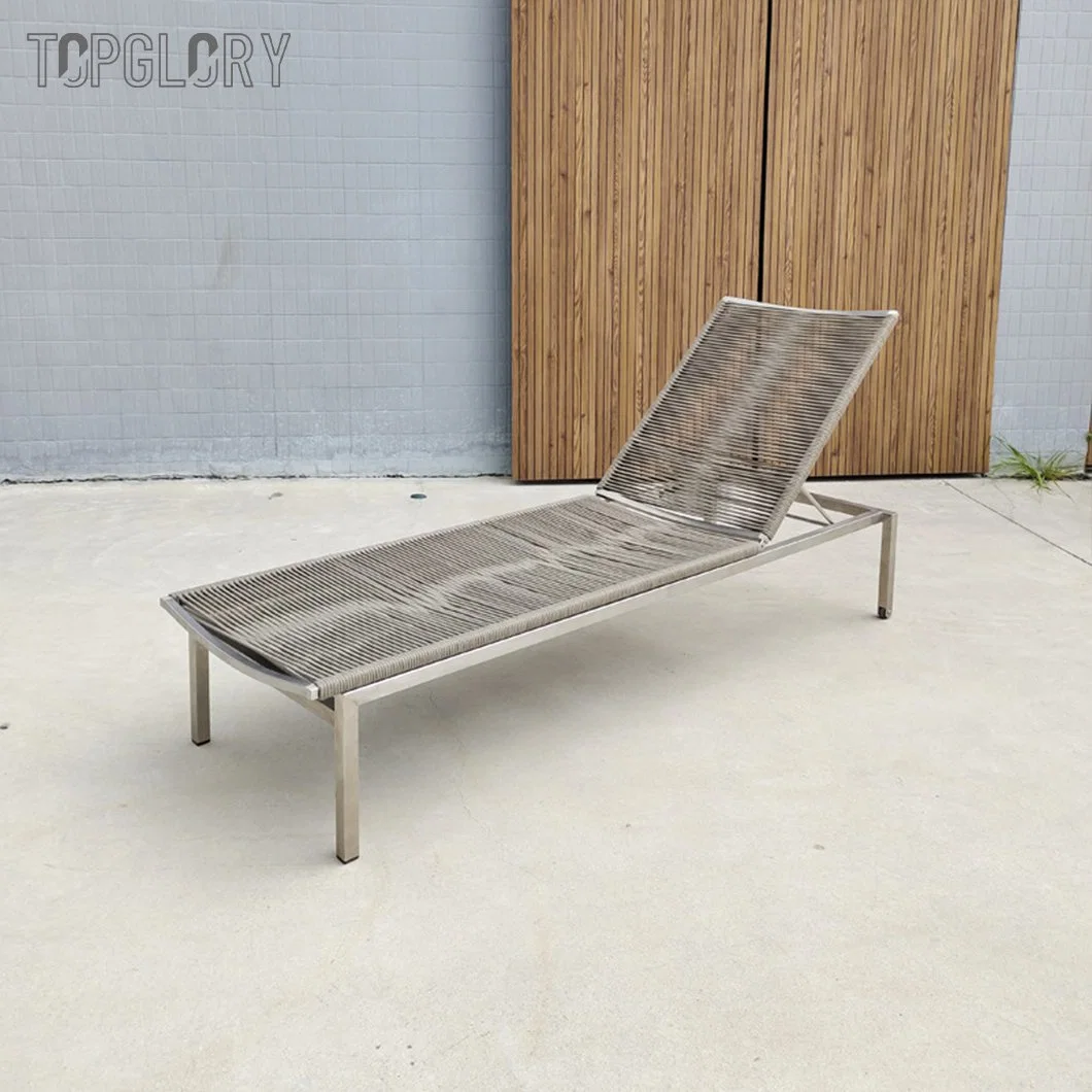 La mayoría de la tela de malla Texilene Jardín exterior Reclining Chaise Sun Tumbona