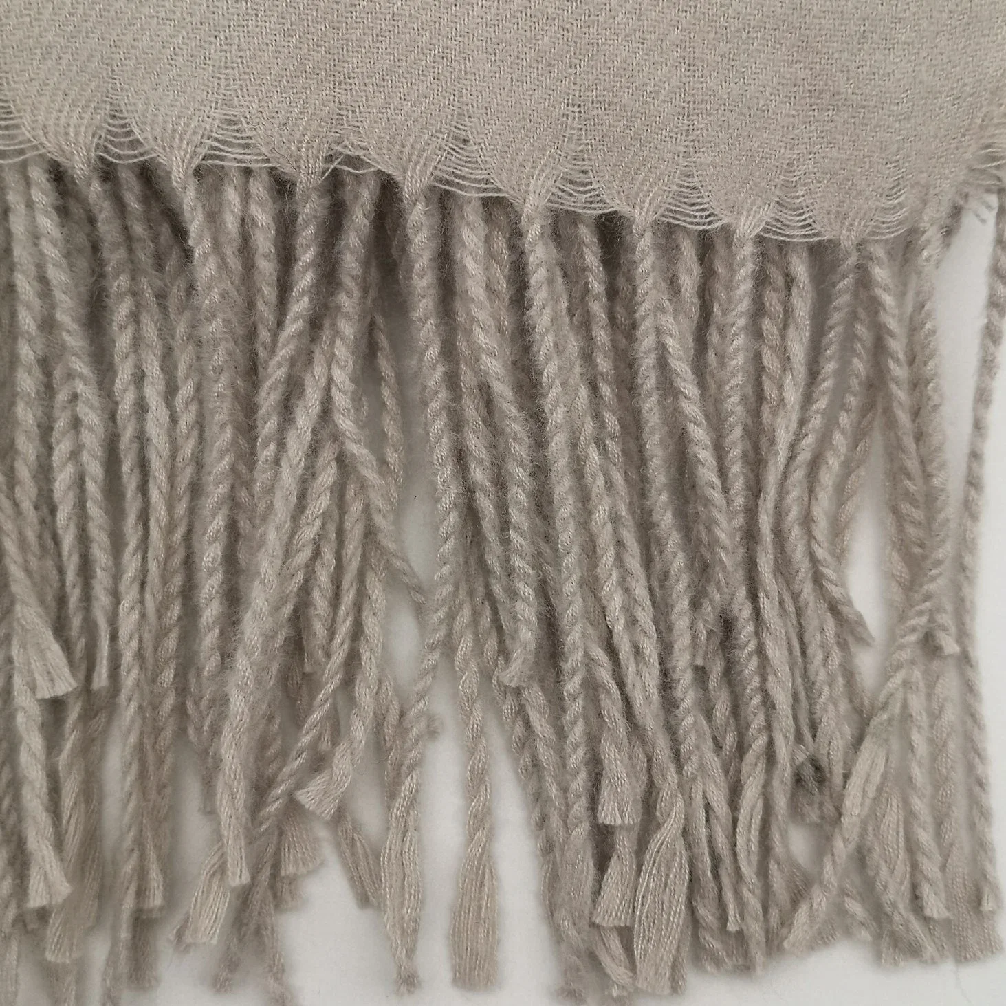 Women's 100%Polyester Outdoor Winter Warm Beige Casual Woven Scarf