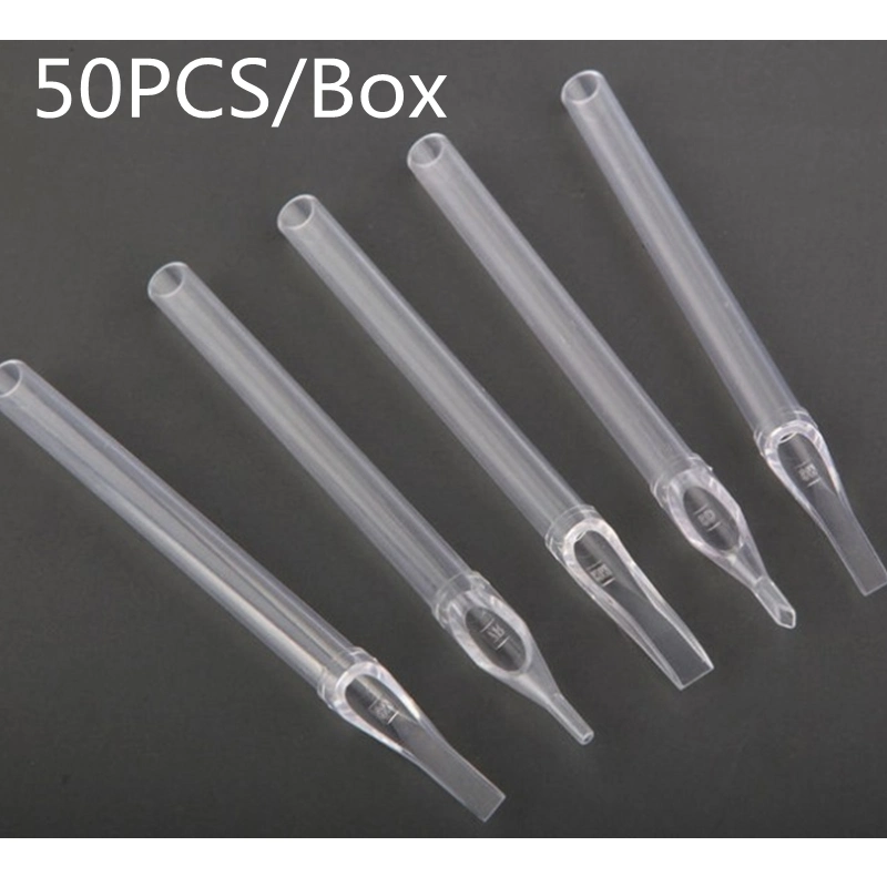 50PCS/صندوق معقّم ومتعقيم للاستخدام مرة واحدة، رأس الإبرة الطويلة البلاستيكية ذات الجودة العالية