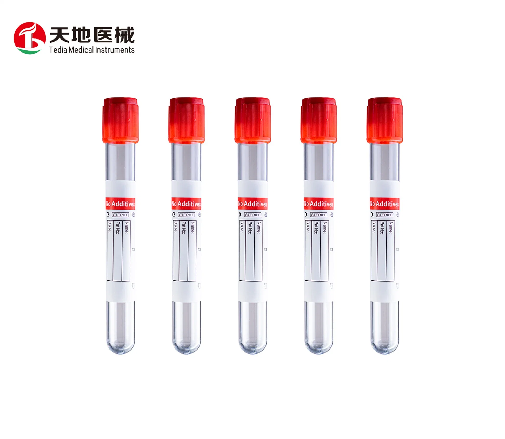 Medical Factory Outlet Pet Glass Blood Test Plain Tube for Hospital