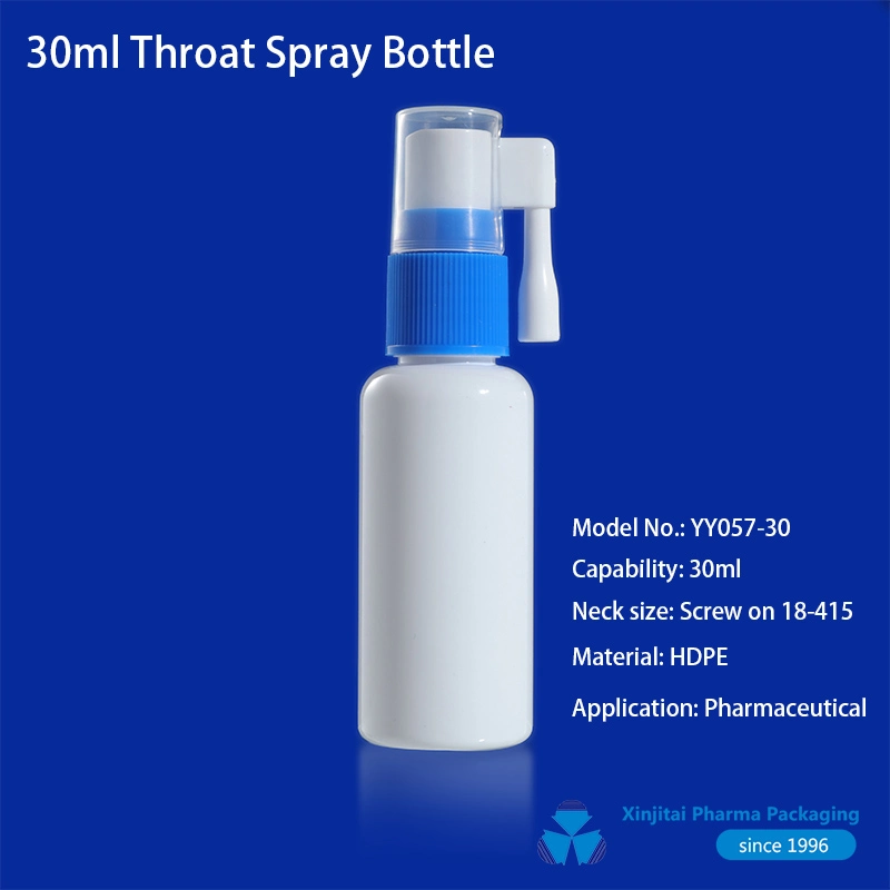 High quality/High cost performance  White Clear Amber 30ml Pet Bottle with 18-415 Screw on Nasal Sprayer Cap for Medical Use