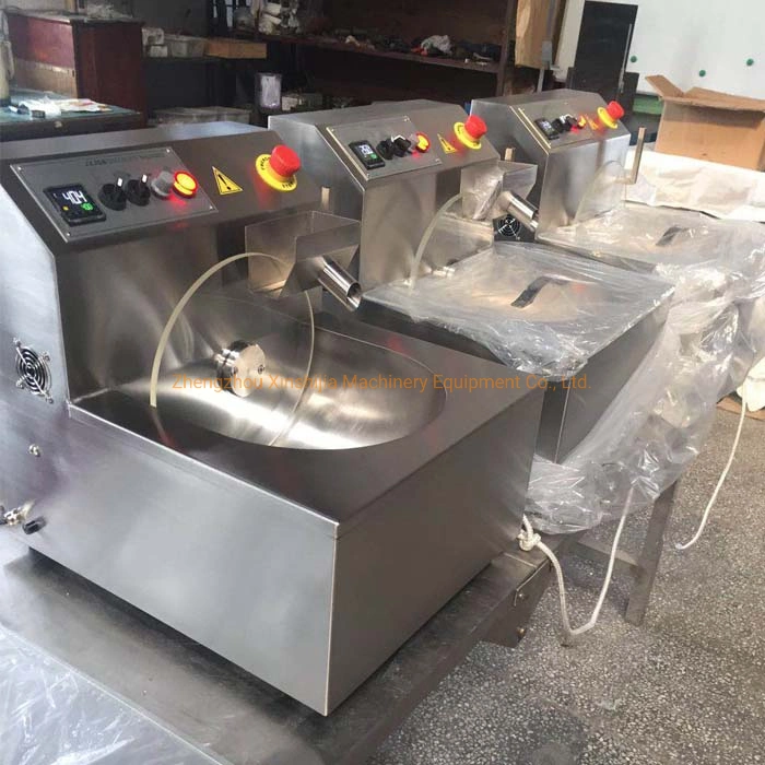 304 Stainless Steel Small 8kg Table Model Chocolate Melting Tempering Casting Moulding Forming Making Processing Machine with CE