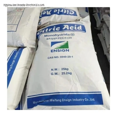 Citric Acid Food Grade 25kg Bag Monohydrous and Anhydrous Citric Acid