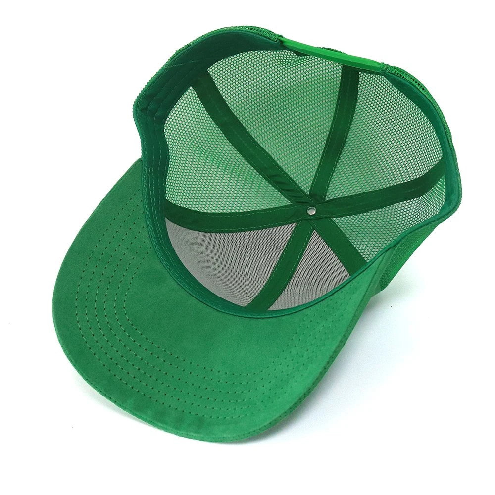 Custom Suede and Mesh Fabric 3D Logo Trucker Mesh Cap