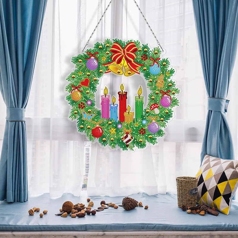 Christmas Bell and Christmas Candle Ring Diamond Painting Hanging