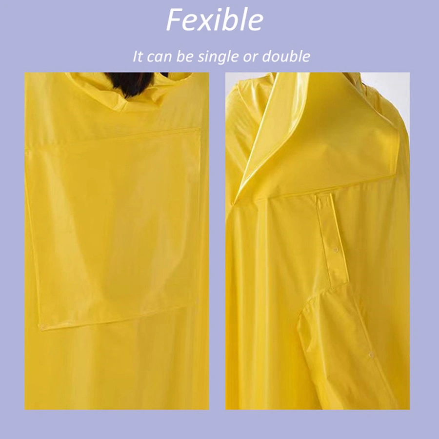 Outdoor Customizable PU/PVC/Oxford Men Women Double Person Scooter Rain Poncho Cape Jacket Raincoat Rainwear for Motorcycle electric Bike Riders