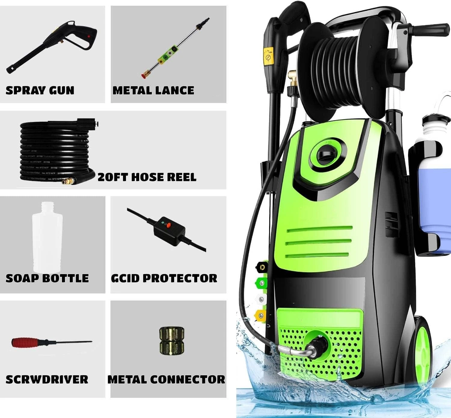 OEM Factory Manufacturer Direct Price 2000W High Efficiency Motor Auto Hight Pressure Cleaners 16MPa for Car Wash