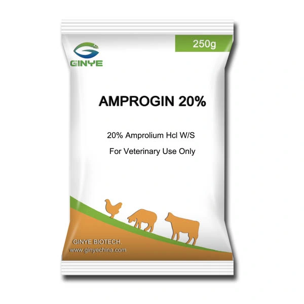 Pharmaceutical Amprolium Hydrochloride Water Soluble Powder 20% for Poultry Use 100g, 200g 500g, 1kg