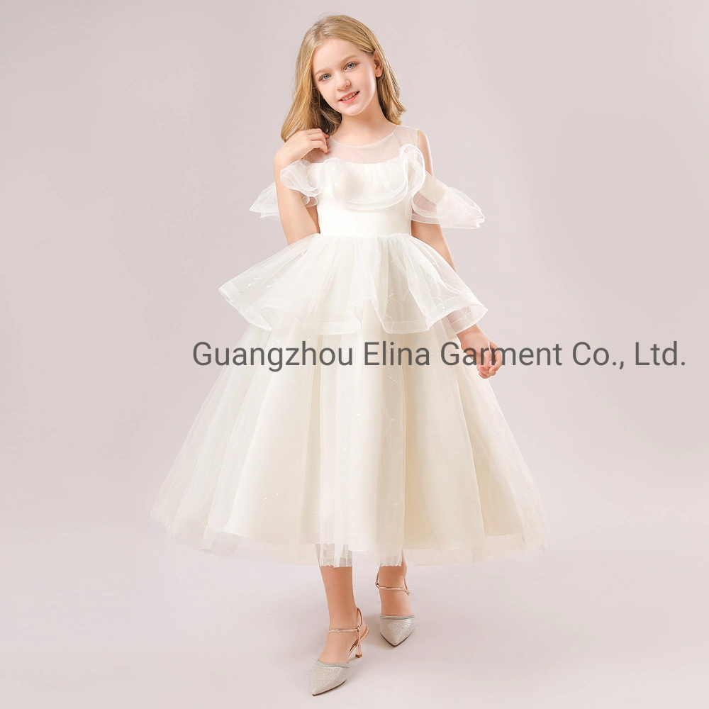 Vêtements de bébé en gros Robe de bal de soirée pour filles Robe de princesse Champagne pour fête