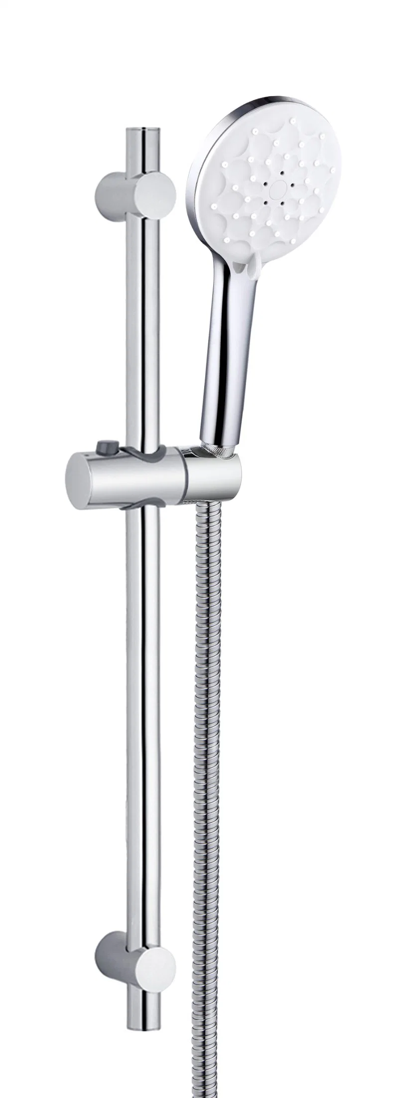 Bathroom Stainless Steel Tube, Square Shower Sliding Bar Bathroom, with Wall Bracket and ABS Slider