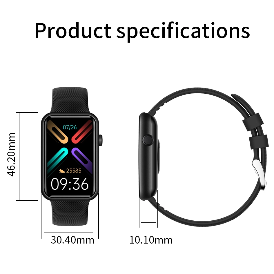 Neueste IP67 Wasserdichte Smart Armband Geschenk-Uhr mit Herzfrequenz Blutdruckmessgerät HT3