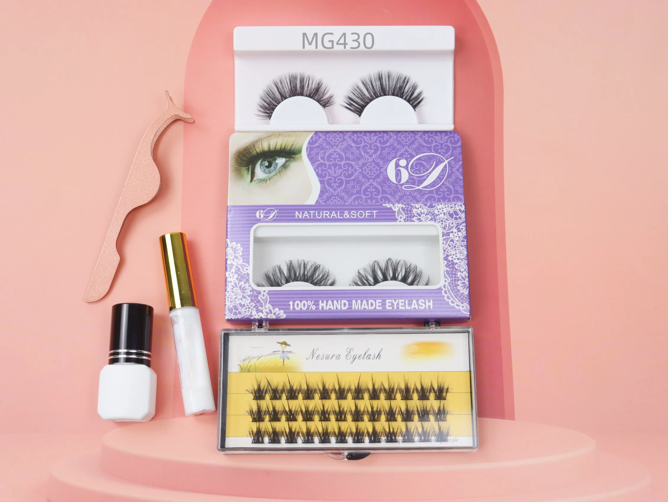 Mink Eyelash Extensions Faux Mink Eyelash producción de colirio de alta calidad