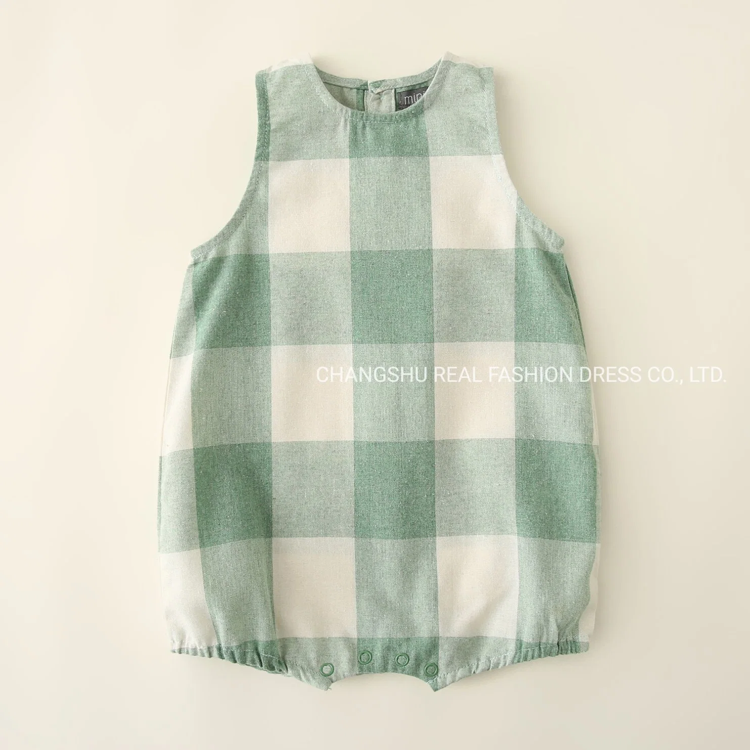 Ropa de bebé niños niños tejidos Verde Blanco Plaid ropa de Romper