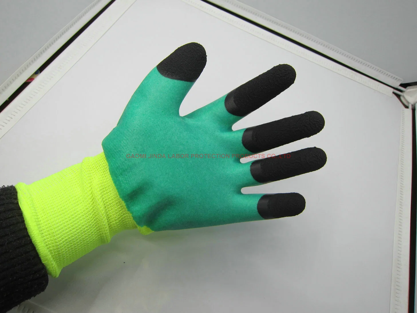 En388 Polyester Shell Latex Foam Coated Mechanic Work Safety Gloves