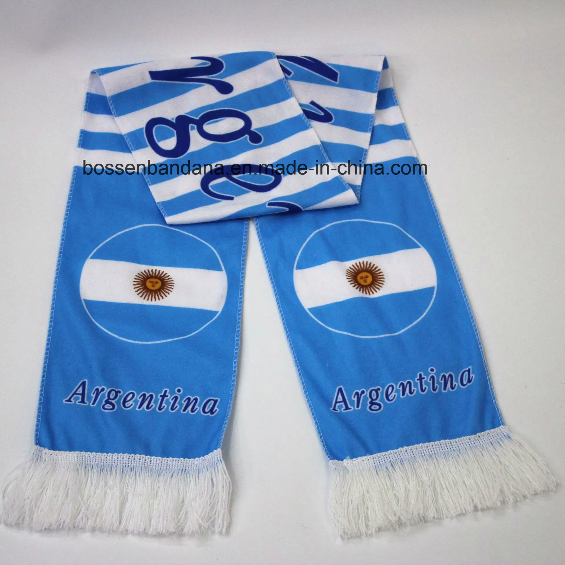 OEM Customized Polyester Cotton National President Election Supporters Printed Scarf