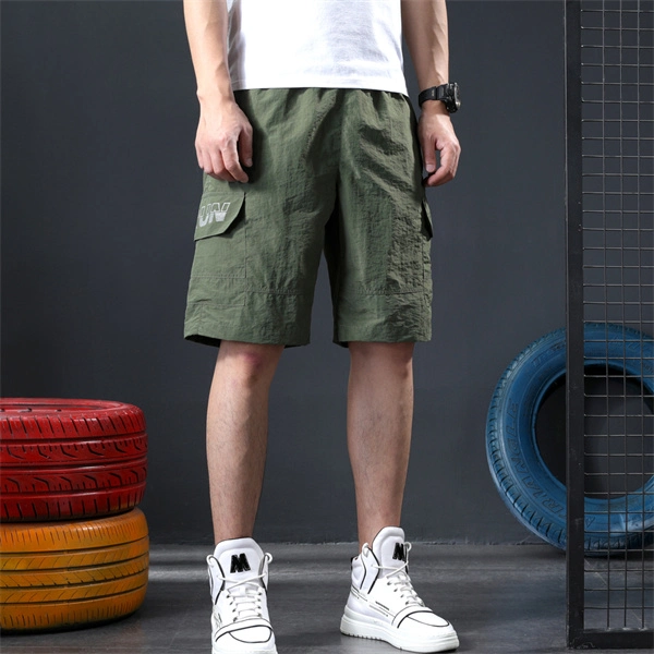 Outdoor Mens Big and Tall Cotton Relaxed Fit Ripstop Camouflage Camo Cargo Short with Pockets Shorts Elastic Waist Home