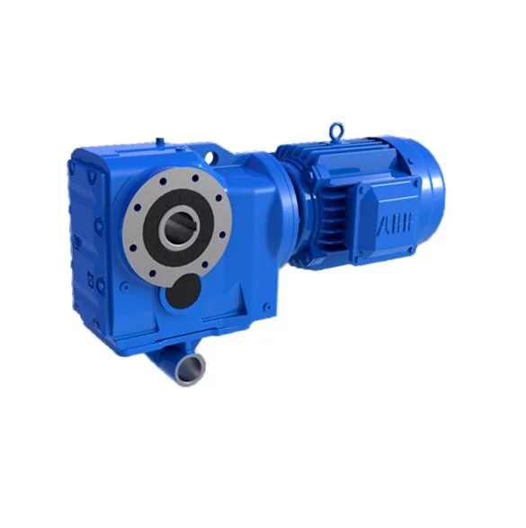 Right Angle Shaft Helical Gear Motor Combination with Worm Wheel