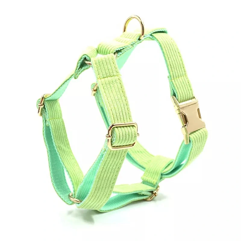 Strap Pet Harness Wholesale/Supplier Ready to Ship Custom Design Metal Buckle Corduroy