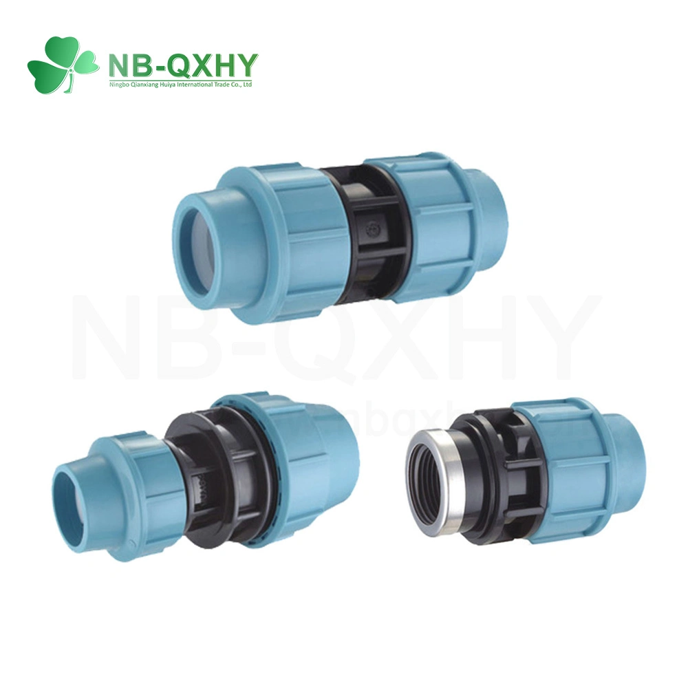 Blue Water PP/Polypropylene Elbow Compression Tube Fitting for Irrigation