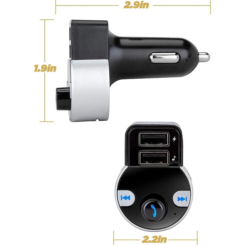 Bt5.0 Bluetooth Handsfree Car FM Transmitter Aux Modulator Audio MP3 Player with 3.1A Quick Charge