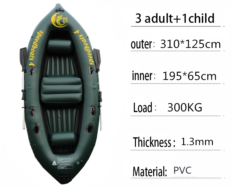 310cm Original Factory Price Support Dropshipping Service Pointed Shape Rubber Inflatable Boat for Sale PVC Boat Inflatable Fishing