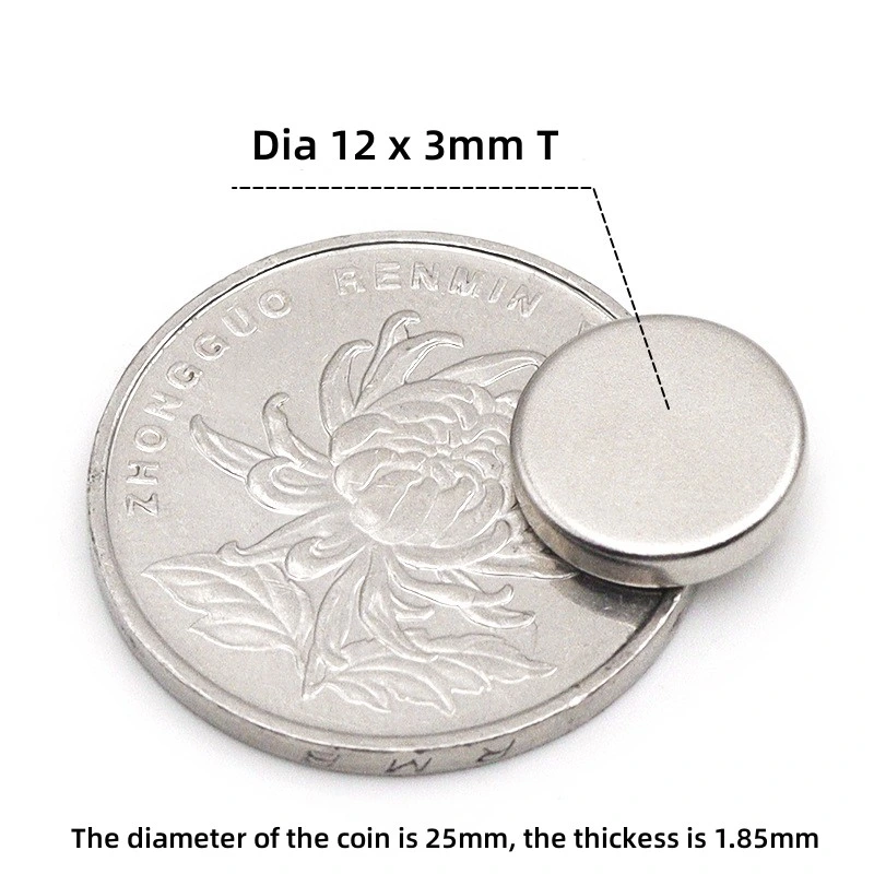 Round D12X2mm H Thickness Nickel NdFeB Permanent Strong Disc Neodymium Magnets 12*2mm