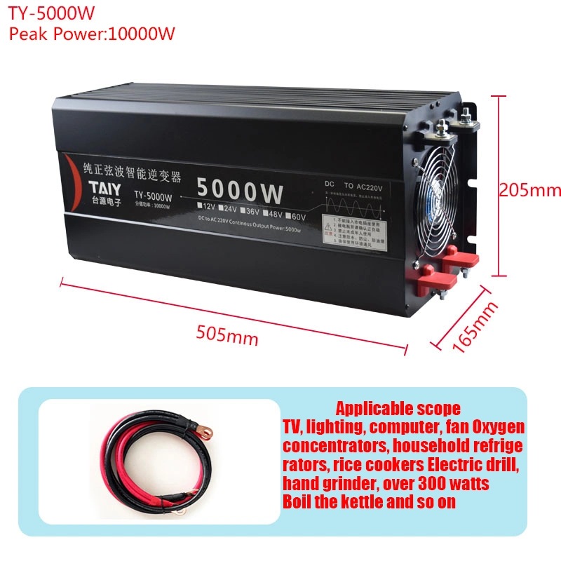 5000W 12VDC to 220VDC Pure Sine Wave Intelligent Inverter