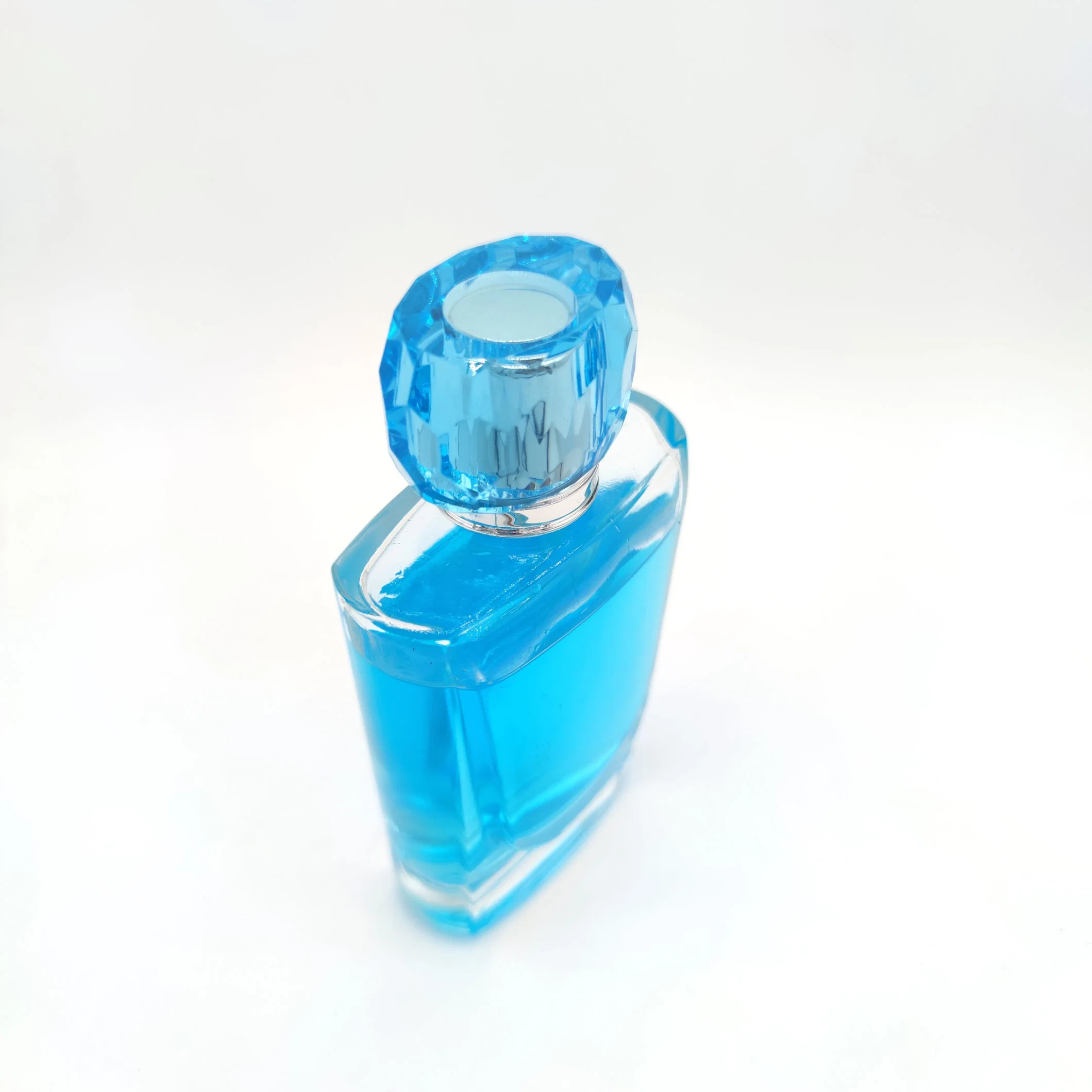 Spray Perfume Bottle with Blue Color Surlyn Cap Personalized Silver Pump Collar Decanter Empty Glass Perfume Bottles Antique Miniature Perfume Bottles