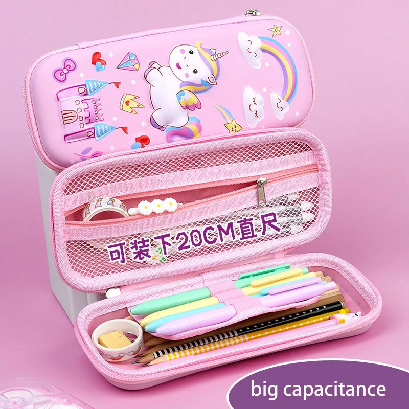 Magical 3D Creature Pink Little Pony Unicorn Pencil Case