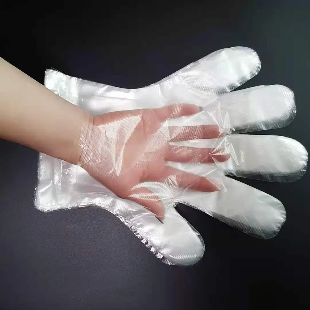 Disposable Transparent Customized Size Color HDPE Hand Gloves