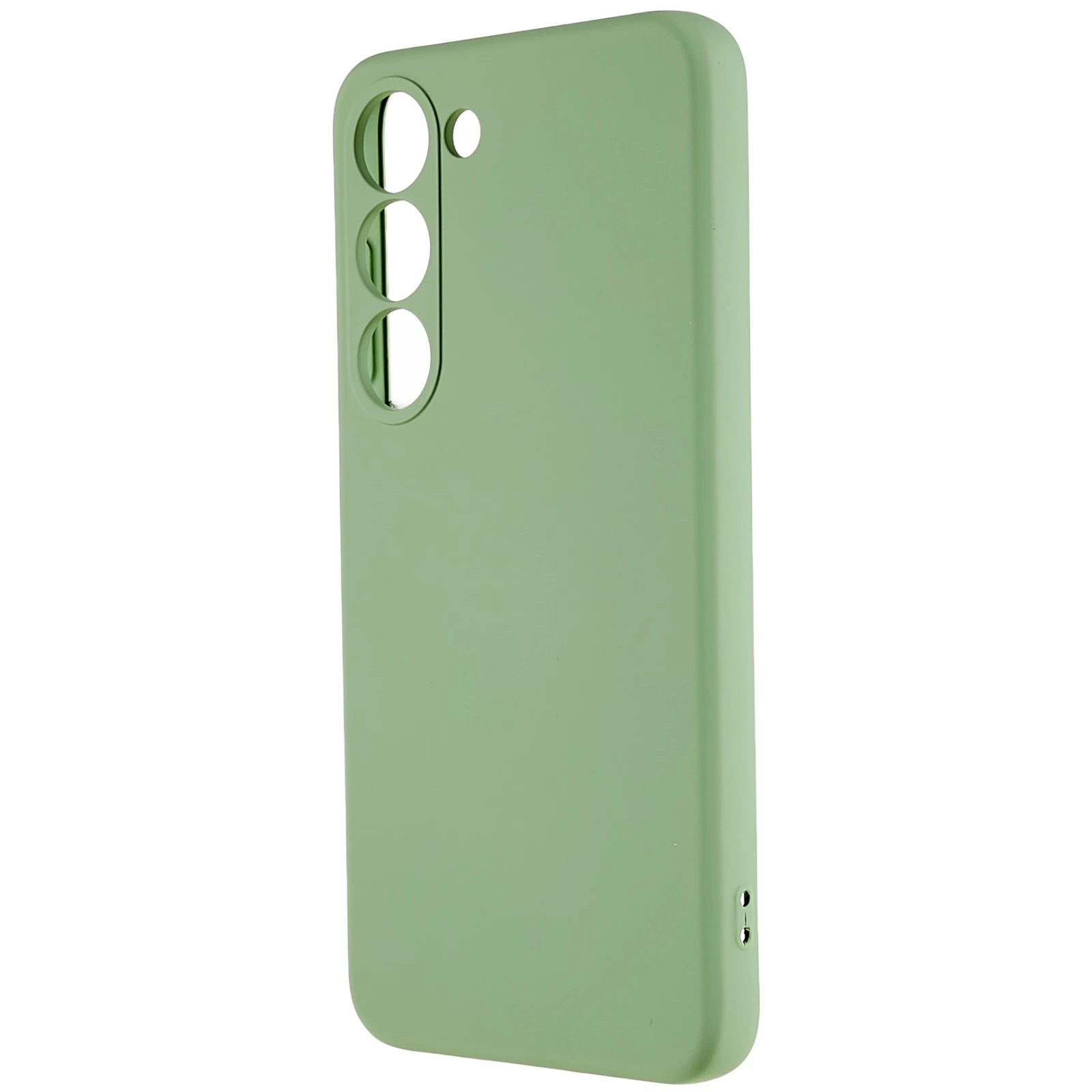 for Samsung Galaxy S23+ 2.0mm Thick Soft TPU Phone Case Liquid Silicone Texture Arc Edge Camera Lens Protection Cover - Green