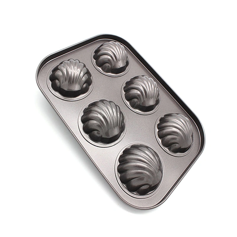 Small Size Baking Tray Non Stick 6 Cups Madeleine Pan Shell Cake Baking Pan