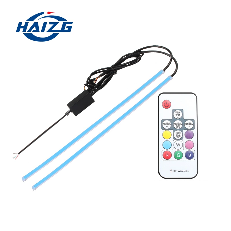 Haizg New 12V RGB 7 Colors LED Flexible DRL Daytime Running Light