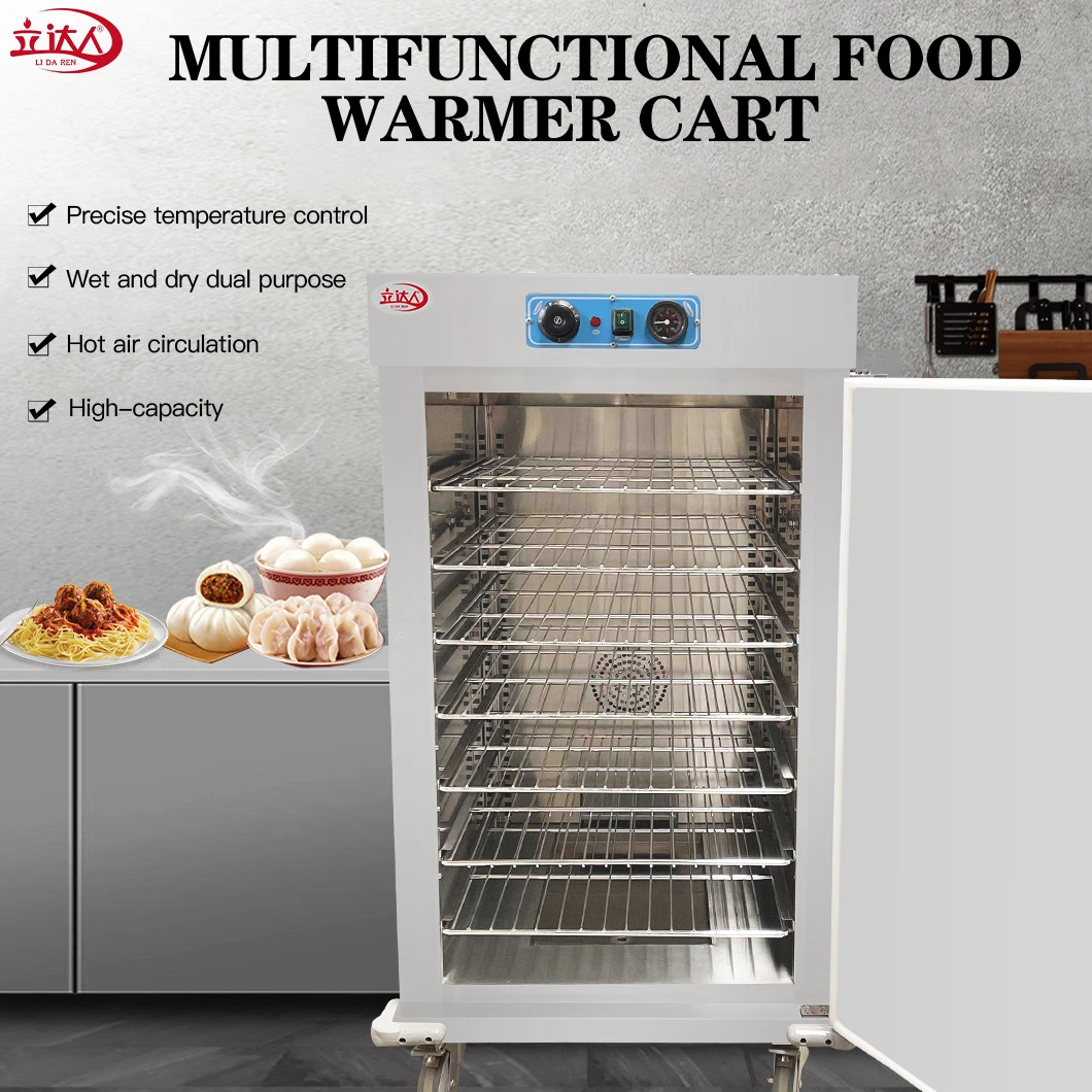 CE Approved China OEM Wholesale/Supplier 11 Layers Stainless Steel Electric Movable Food Warmer Cart Huge Cabinet Banquet Food Warmer Cart Restaurant Amenity