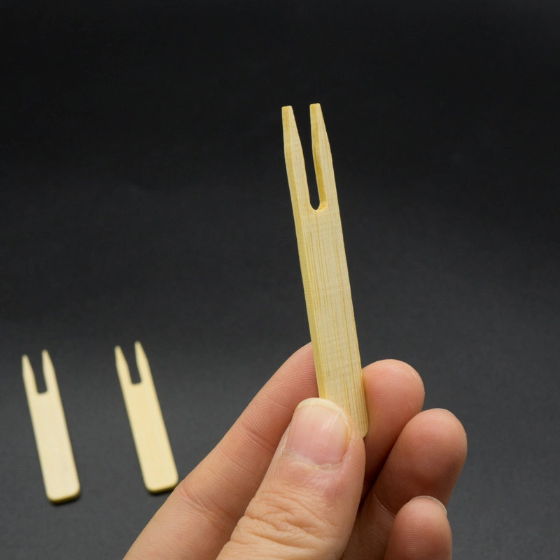 Eco-Friendly Disposable Cutlery 65mm Bamboo Fork